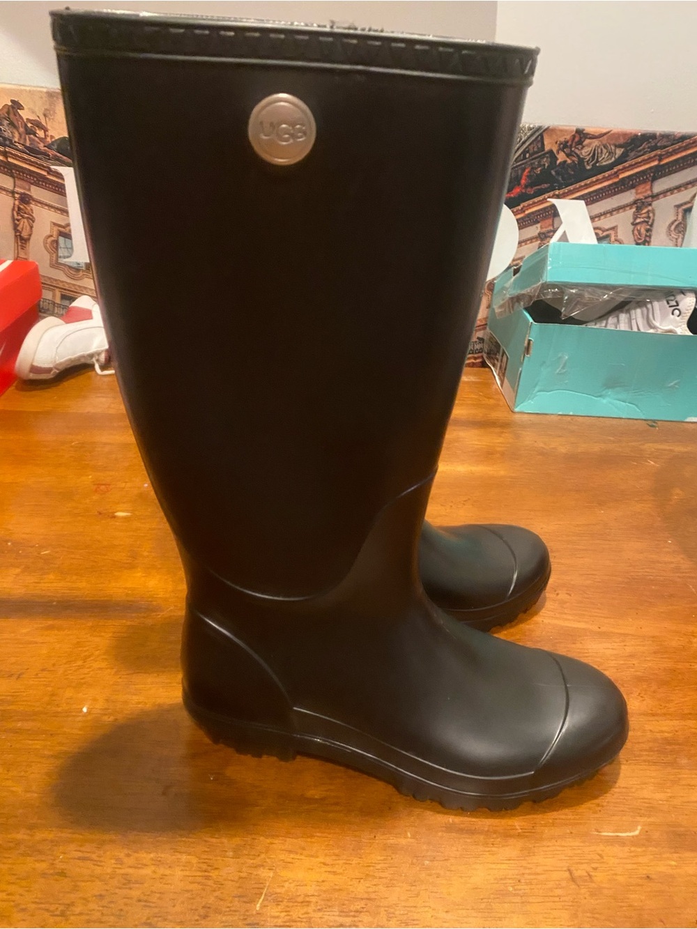 UGG Black Women's Tall Waterproof Rain Boots